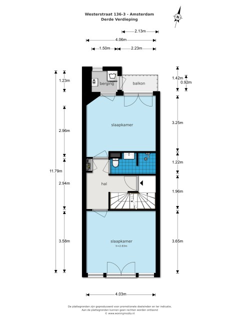 Westerstraat 136-III,Amsterdam,Noord-Holland Nederland,2 Bedrooms Bedrooms,1 BathroomBathrooms,Apartment,Westerstraat,3,1153