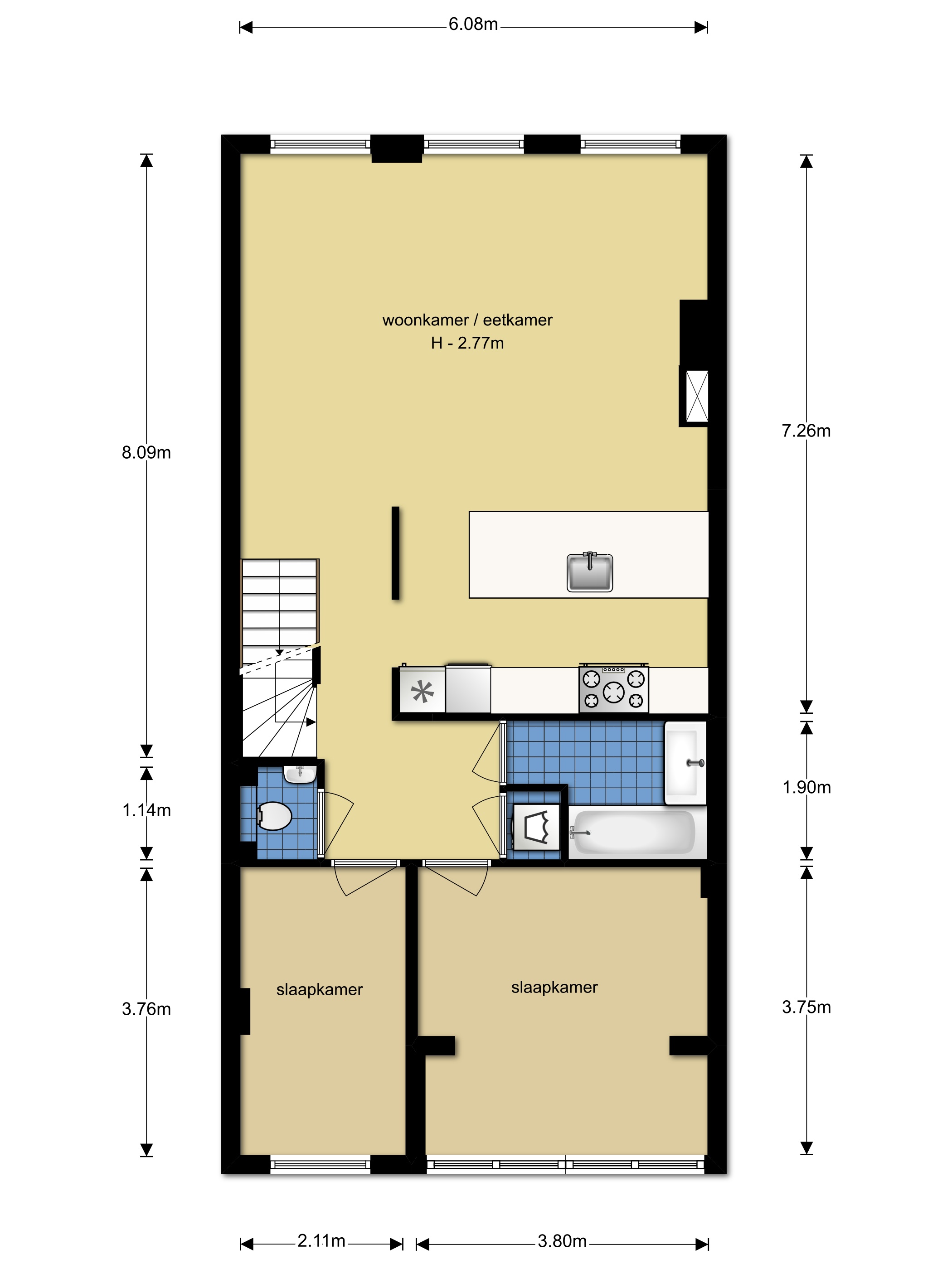 Van Breestraat 186-III, Amsterdam, Noord-Holland Nederland, 2 Slaapkamers Slaapkamers, ,1 BadkamerBadkamers,Appartement,Huur,Van Breestraat ,3,1224