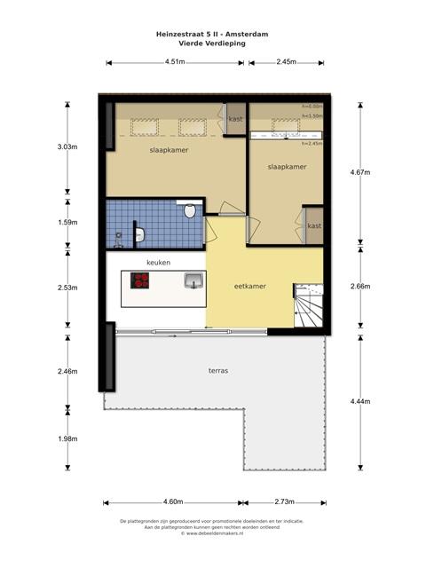 Heinzestraat 5-II, Amsterdam, Noord-Holland Netherlands, 7 Bedrooms Bedrooms, ,2 BathroomsBathrooms,Apartment,For Rent,Heinzestraat,2,1034