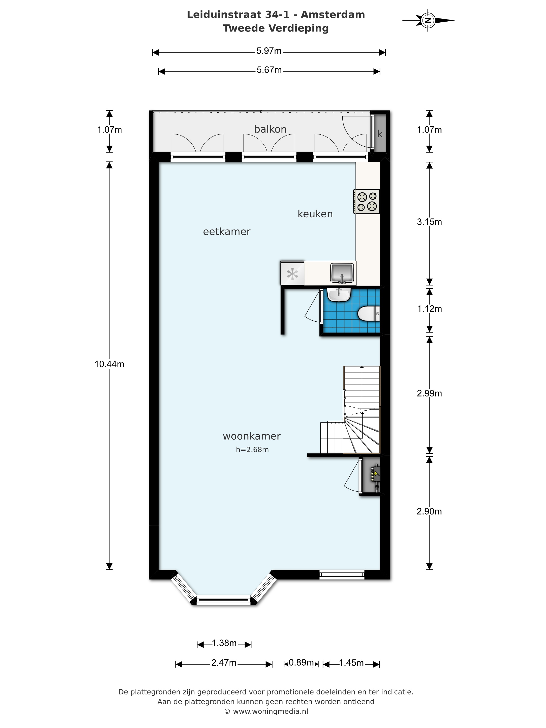 Leiduinstraat 34-II 1058SK, Amsterdam, Noord-Holland Netherlands, 3 Bedrooms Bedrooms, ,1 BathroomBathrooms,Apartment,For Rent,Leiduinstraat 34-II,2,1277