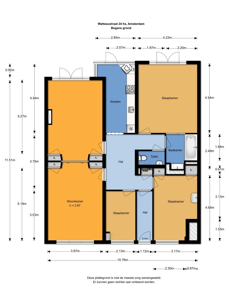 Watteaustraat 24hs Amsterdam,Noord-Holland Nederland,3 Slaapkamers Slaapkamers,1 BadkamerBadkamers,Appartement,Watteaustraat,1035