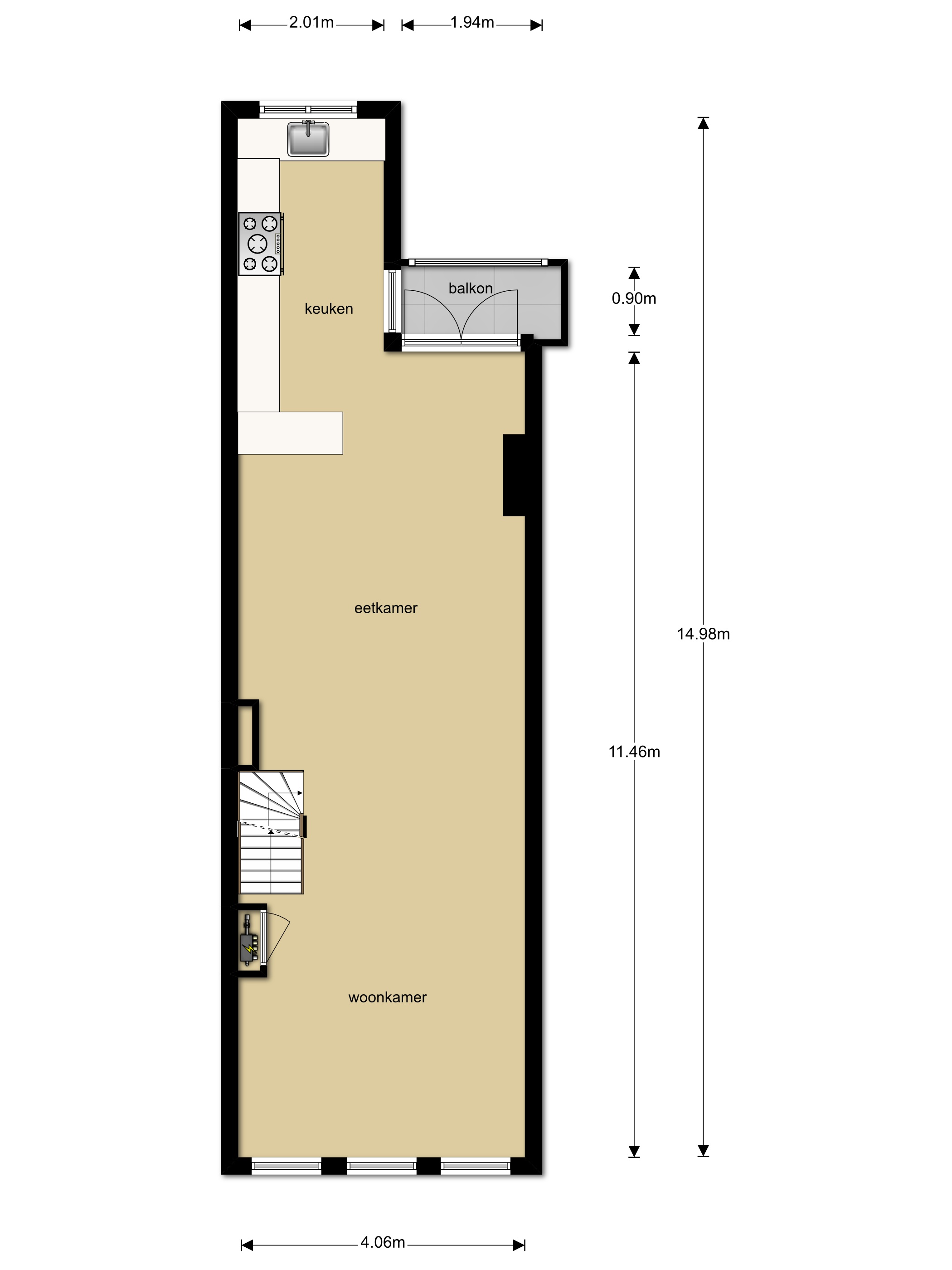 Van Ostadestraat 62-III, Amsterdam, Noord-Holland Nederland, 2 Slaapkamers Slaapkamers, ,1 BadkamerBadkamers,Appartement,Huur,Van Ostadestraat,2,1300