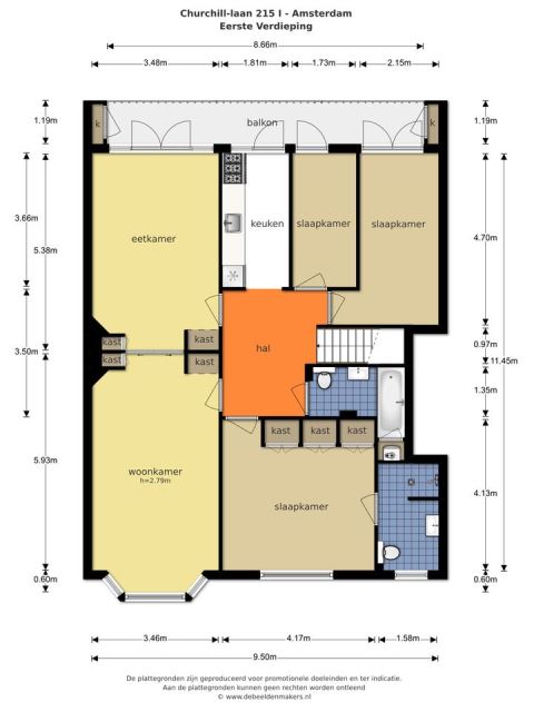 Churchill-laan 215-I 1078 ED, Amsterdam, Noord-Holland Nederland, 3 Bedrooms Bedrooms, ,2 BathroomsBathrooms,Apartment,For Rent,Churchill-laan 215-I,1356