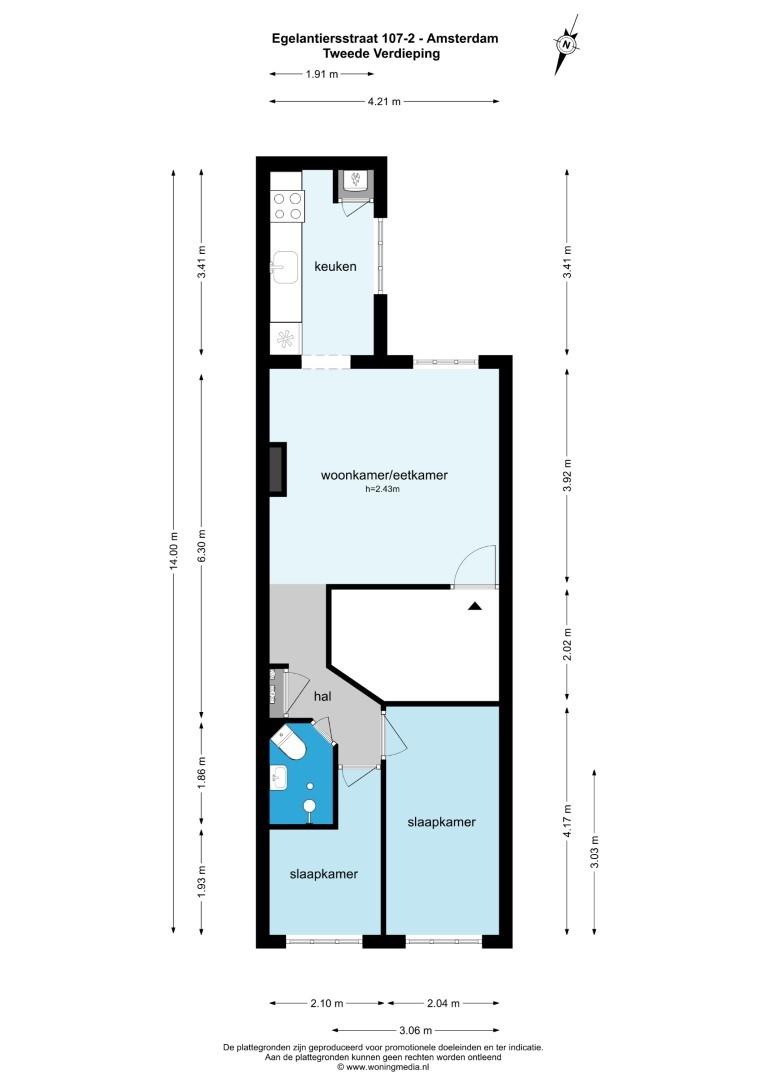 Egelantiersstraat 107 II + III 1015 PZ, Amsterdam, Noord-Holland Nederland, 3 Slaapkamers Slaapkamers, ,2 BadkamersBadkamers,Appartement,Huur,Egelantiersstraat,3,1419