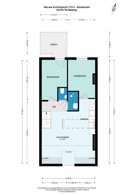 Nieuwe Achtergracht 113 III 1018 WS, Amsterdam, Noord-Holland Nederland, 2 Slaapkamers Slaapkamers, ,1 BadkamerBadkamers,Appartement,Huur,Nieuwe Achtergracht ,3,1475