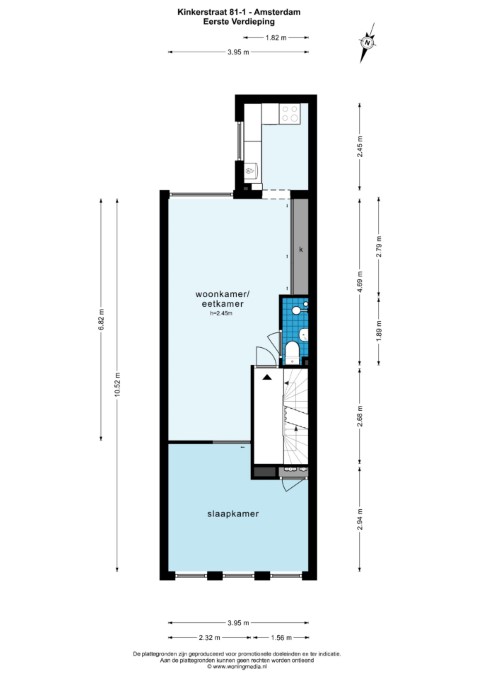 Kinkerstraat 81 1053 DH, Amsterdam, Noord-Holland Nederland, 1 Slaapkamer Slaapkamers, ,1 BadkamerBadkamers,Appartement,Huur,Kinkerstraat ,1,1497