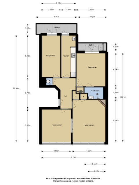 Amstelveenseweg 332 III 1076 CT, Amsterdam, Noord-Holland Nederland, 2 Slaapkamers Slaapkamers, ,1 BadkamerBadkamers,Appartement,Huur,Amstelveenseweg 332 III,1499