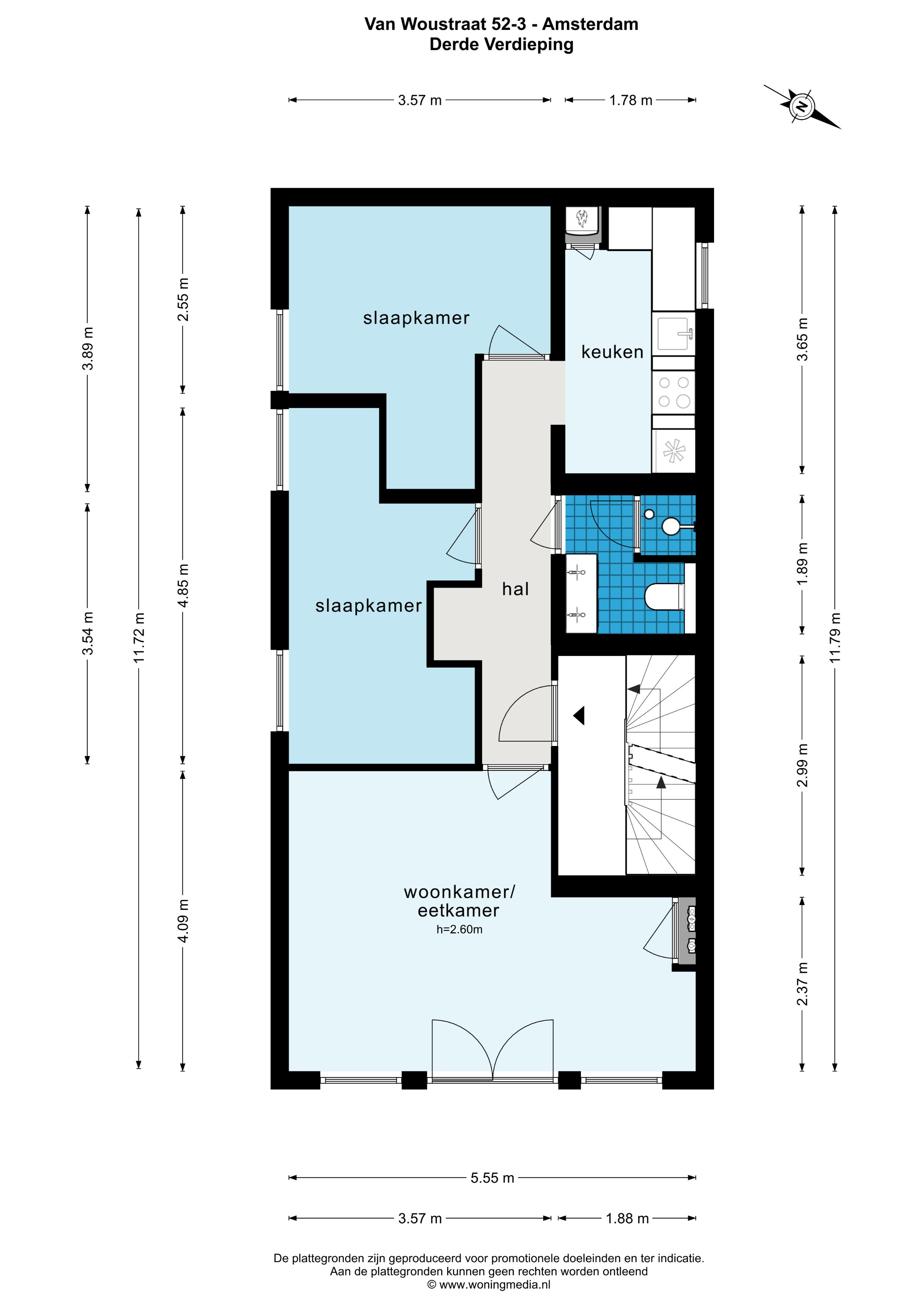 Van Woustraat 52 III 1073 LM, Amsterdam, Noord-Holland Nederland, 2 Slaapkamers Slaapkamers, ,1 BadkamerBadkamers,Appartement,Huur,Van Woustraat,3,1512