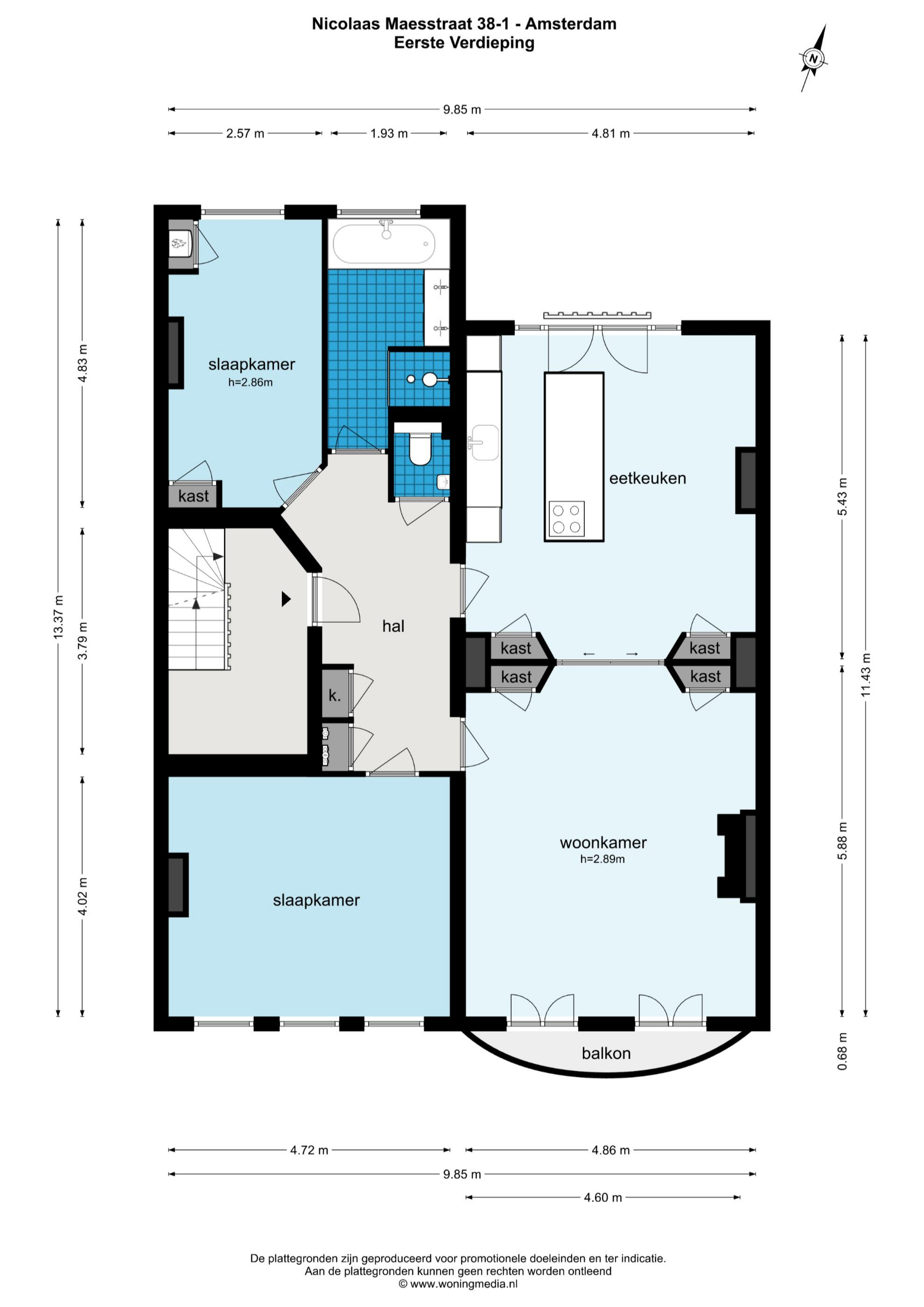 Nicolaas Maesstraat 38 II 1071 RB, Amsterdam, Noord-Holland Nederland, 2 Slaapkamers Slaapkamers, ,1 BadkamerBadkamers,Appartement,Huur,Nicolaas Maesstraat ,2,1530