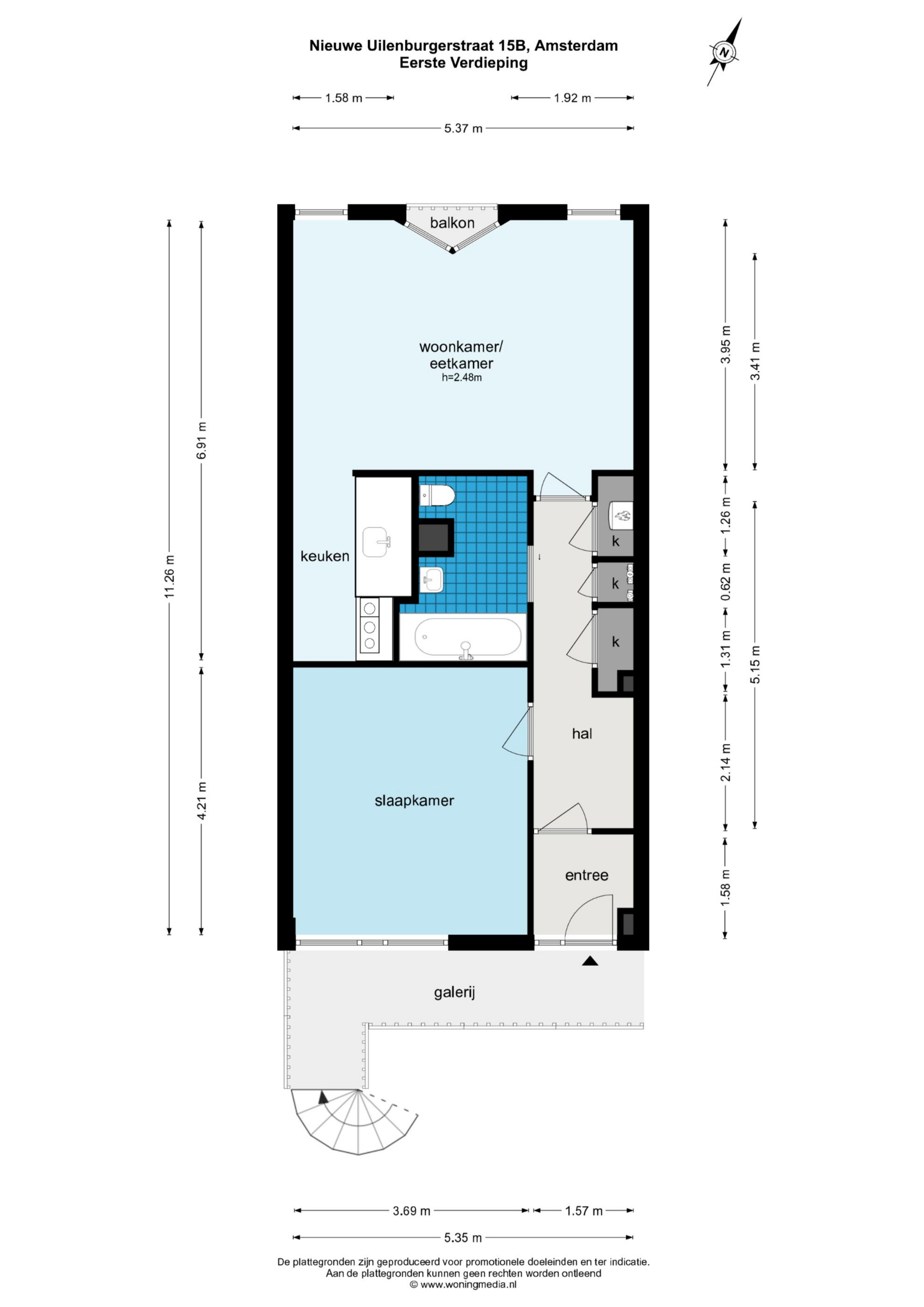 Nieuwe Uilenburgerstraat 15 B, Amsterdam, Noord-Holland Nederland, 1 Slaapkamer Slaapkamers, ,1 BadkamerBadkamers,Appartement,Huur,Nieuwe Uilenburgerstraat,1,1540