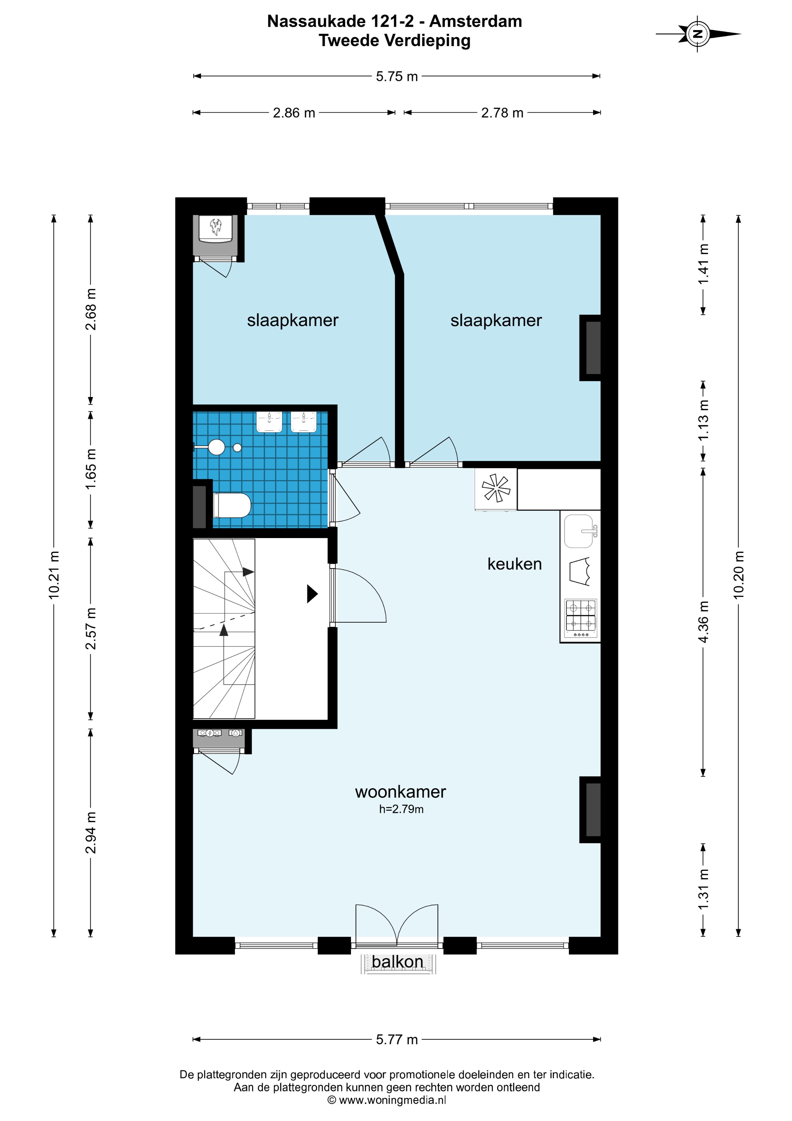 Nassaukade 121 II 1052 EC, Amsterdam, Noord-Holland Netherlands, 2 Bedrooms Bedrooms, ,1 BathroomBathrooms,Apartment,For Rent,Nassaukade,2,1554
