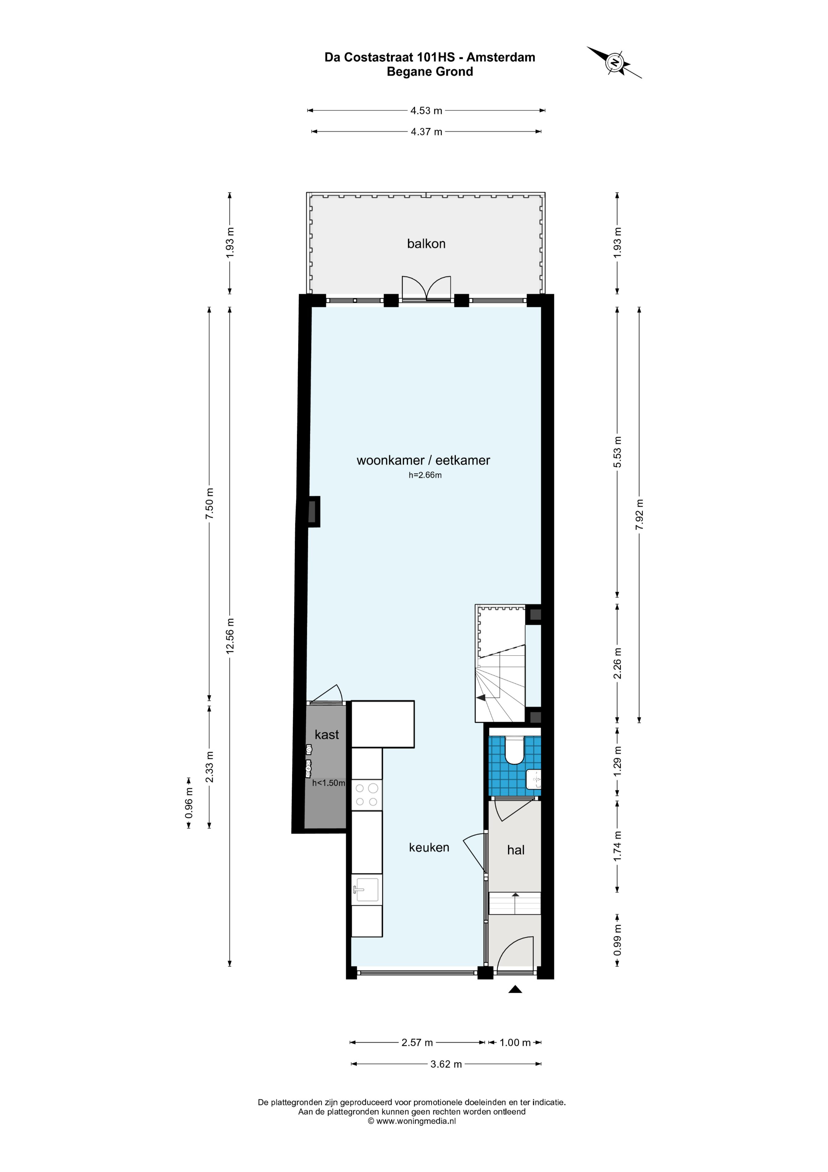 Da Costastraat 101 hs 1053 ZJ, Amsterdam, Noord-Holland Nederland, 2 Slaapkamers Slaapkamers, ,1 BadkamerBadkamers,Appartement,Huur,Da Costastraat ,1572