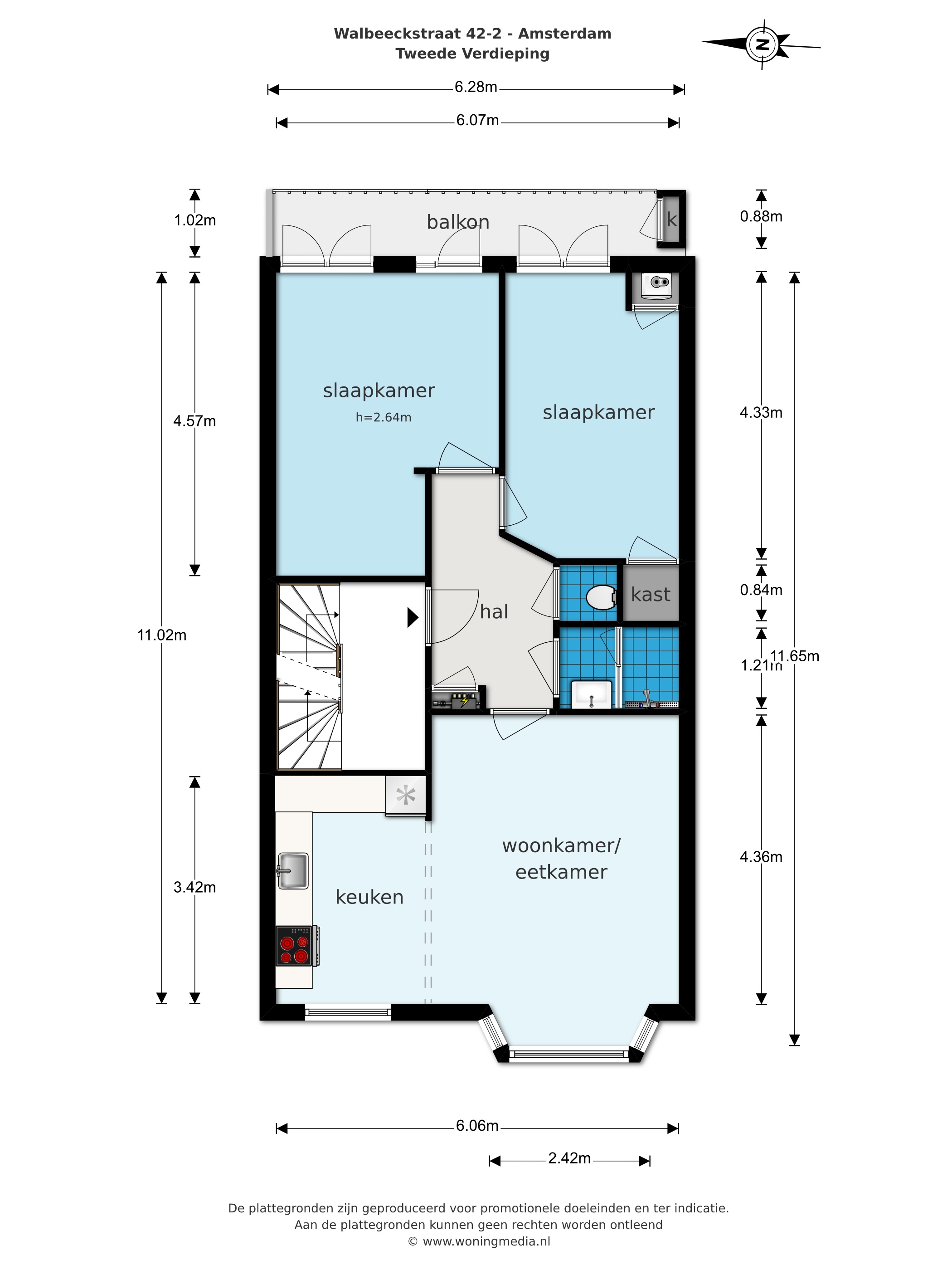 van Walbeeckstraat 46-II 1058 CT, Amsterdam, Noord-Holland Netherlands, 2 Bedrooms Bedrooms, ,1 BathroomBathrooms,Apartment,For Rent,van Walbeeckstraat 46-II,1584