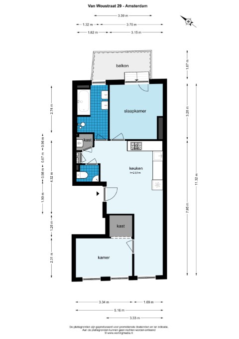 Van Woustraat 29 I, Amsterdam, Noord-Holland Nederland, 2 Slaapkamers Slaapkamers, ,1 BadkamerBadkamers,Appartement,Huur,Van Woustraat,1,1593