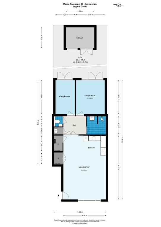 Marco Polostraat 98-huis 1057 WV, Amsterdam, Noord-Holland Nederland, 2 Bedrooms Bedrooms, ,1 BathroomBathrooms,Apartment,For Rent,Marco Polostraat ,1,1594