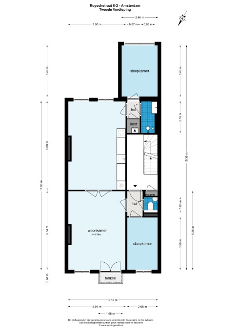 Ruyschstraat 6 II 1091 CB, Amsterdam, Noord-Holland Nederland, 2 Slaapkamers Slaapkamers, ,1 BadkamerBadkamers,Appartement,Huur,Ruyschstraat ,2,1605