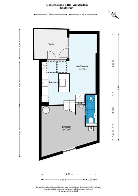 Oostersekade 3 Hs 1011 LH, Amsterdam, Noord-Holland Nederland, 3 Bedrooms Bedrooms, ,2 BathroomsBathrooms,Apartment,For Rent,Oostersekade 3 Hs,1615