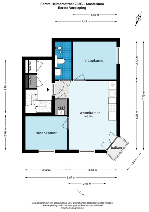 Eerste Helmersstraat 205 B 1054 DV, Amsterdam, Noord-Holland Netherlands, 2 Slaapkamers Slaapkamers, ,1 BadkamerBadkamers,Appartement,Huur,Eerste Helmersstraat 205 B,1,1617