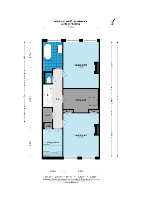 Valeriusstraat 60 II 1071 ML, Amsterdam, Noord-Holland Nederland, 3 Slaapkamers Slaapkamers, ,1 BadkamerBadkamers,Appartement,Huur,Valeriusstraat 60 II,2,1635