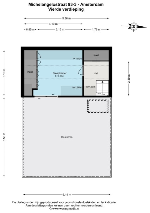 Michelangelostraat 93 III 1077BZ, Amsterdam, Noord-Holland Nederland, 2 Slaapkamers Slaapkamers, ,1 BadkamerBadkamers,Appartement,Huur,Michelangelostraat ,3,1649