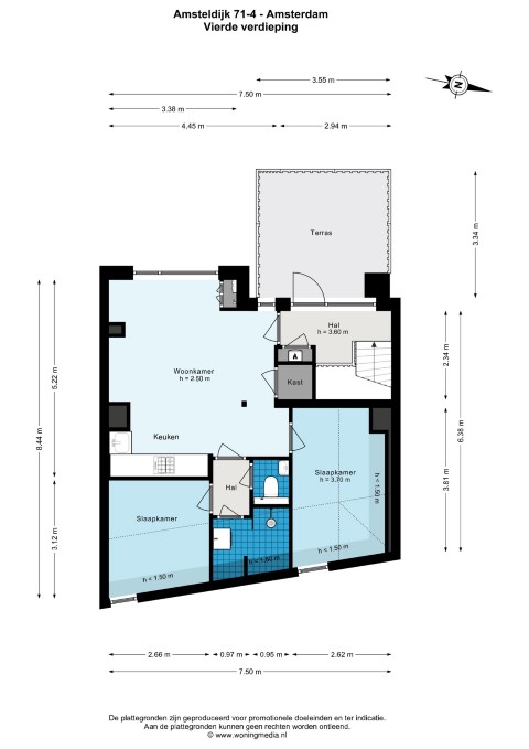 Amsteldijk 71 IV, Amsterdam, Noord-Holland Netherlands, 2 Bedrooms Bedrooms, ,1 BathroomBathrooms,Apartment,For Rent,Amsteldijk 71 IV,4,1654