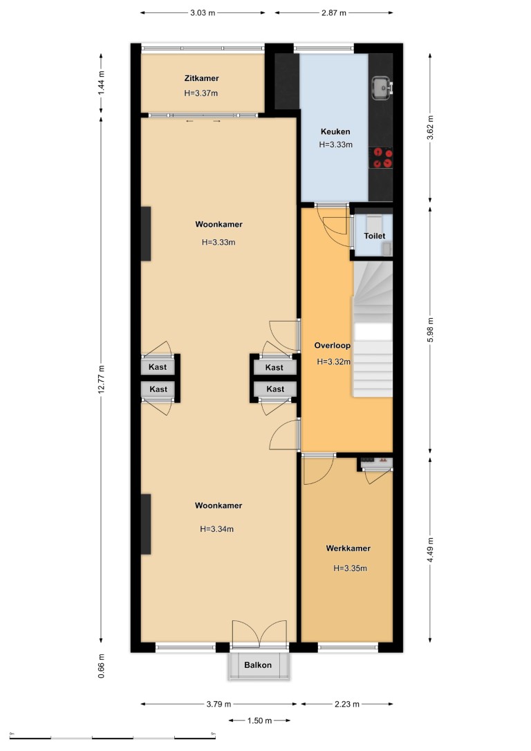 Nicolaas Maesstraat 83 II, Amsterdam, Noord-Holland Nederland, 3 Bedrooms Bedrooms, ,2 BathroomsBathrooms,Apartment,For Rent,Nicolaas Maesstraat ,2,1673