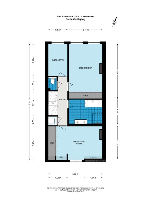 Van Breestraat 74 II, Amsterdam, Noord-Holland Nederland, 4 Bedrooms Bedrooms, ,1 BathroomBathrooms,Apartment,For Rent,Van Breestraat,2,1712