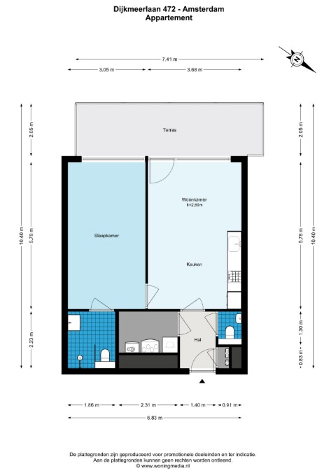 Dijkmeerlaan 472 1096 DE, Amsterdam, Noord-Holland Nederland, 1 Bedroom Bedrooms, 0 ,1 BathroomBathrooms,Apartment,For Rent,Dijkmeerlaan,0,1761
